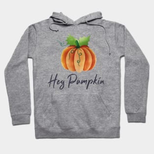 Hey Pumpkin Watercolor Fall Design Hoodie